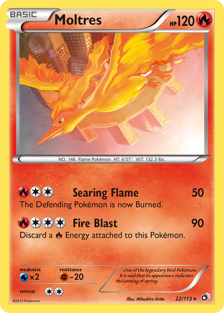 Moltres (22/113) [Black & White: Legendary Treasures] - Destination Retro