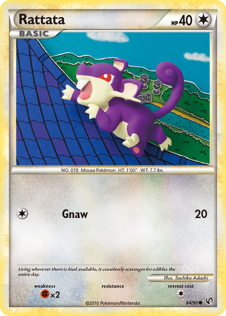 Rattata (64/90) [HeartGold & SoulSilver: Undaunted] - Destination Retro