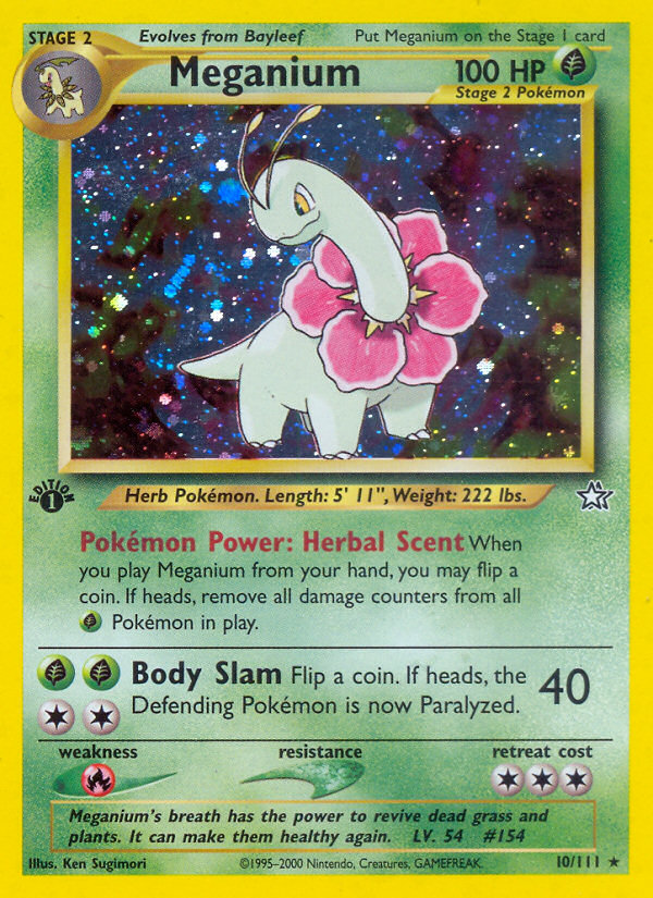 Meganium (10/111) [Neo Genesis 1st Edition] - Destination Retro