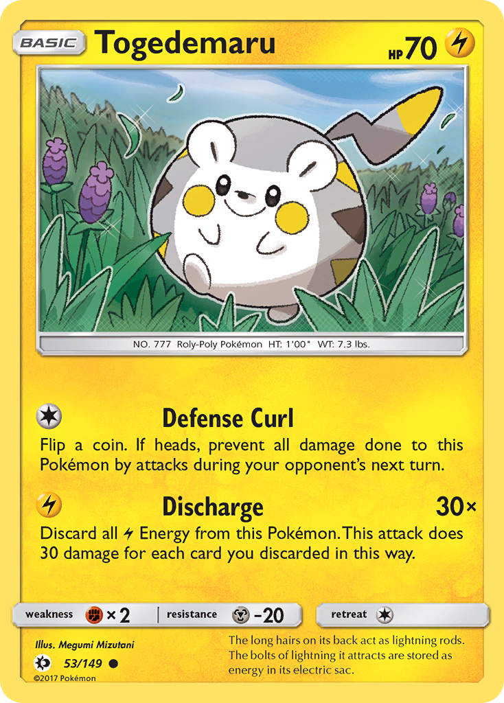 Togedemaru (53/149) [Sun & Moon: Base Set] - Destination Retro