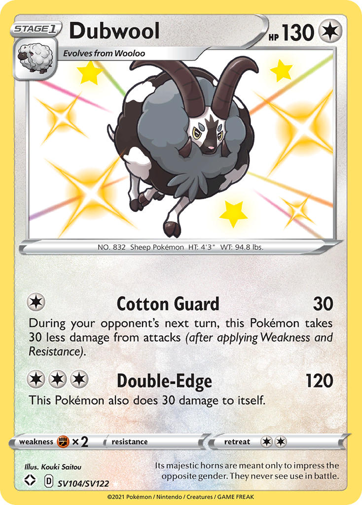 Dubwool (SV104/SV122) [Sword & Shield: Shining Fates] - Destination Retro