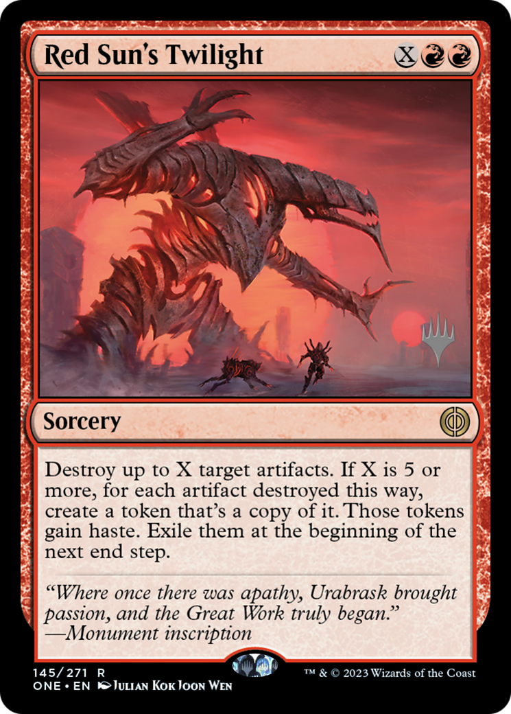 Red Sun's Twilight (Promo Pack) [Phyrexia: All Will Be One Promos] - Destination Retro