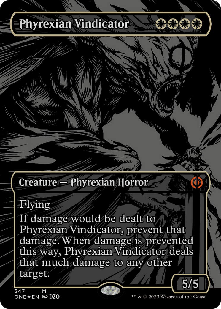 Phyrexian Vindicator (Oil Slick Raised Foil) [Phyrexia: All Will Be One] - Destination Retro