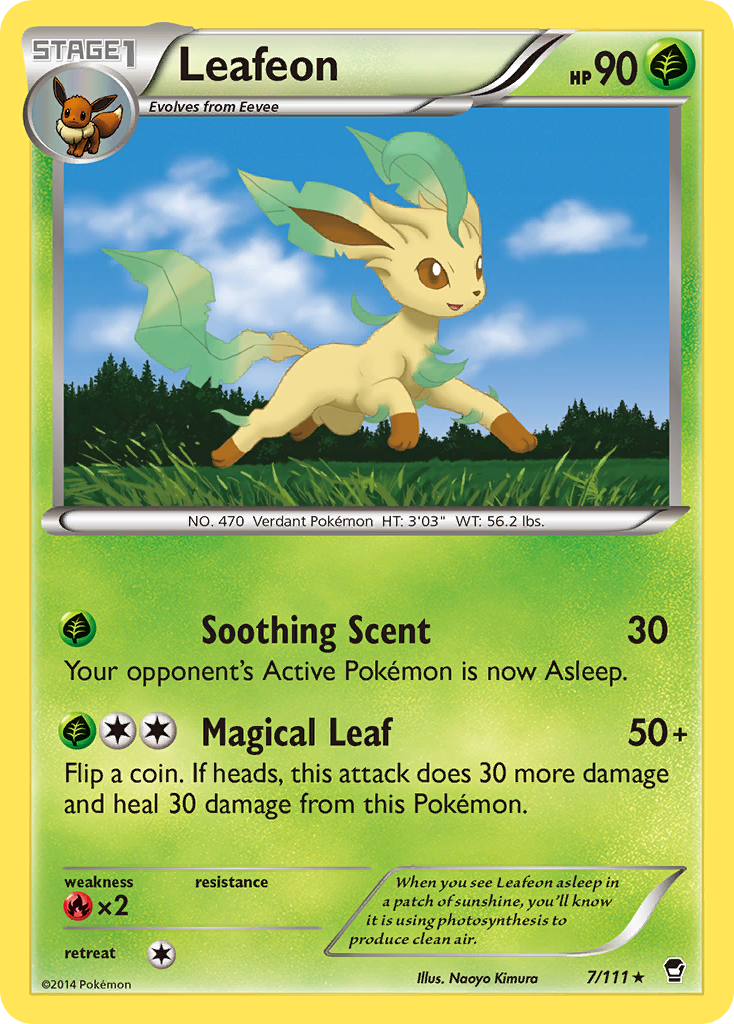 Leafeon (7/111) [XY: Furious Fists] - Destination Retro