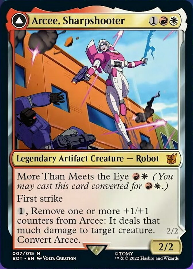 Arcee, Sharpshooter // Arcee, Acrobatic Coupe [Universes Beyond: Transformers] - Destination Retro