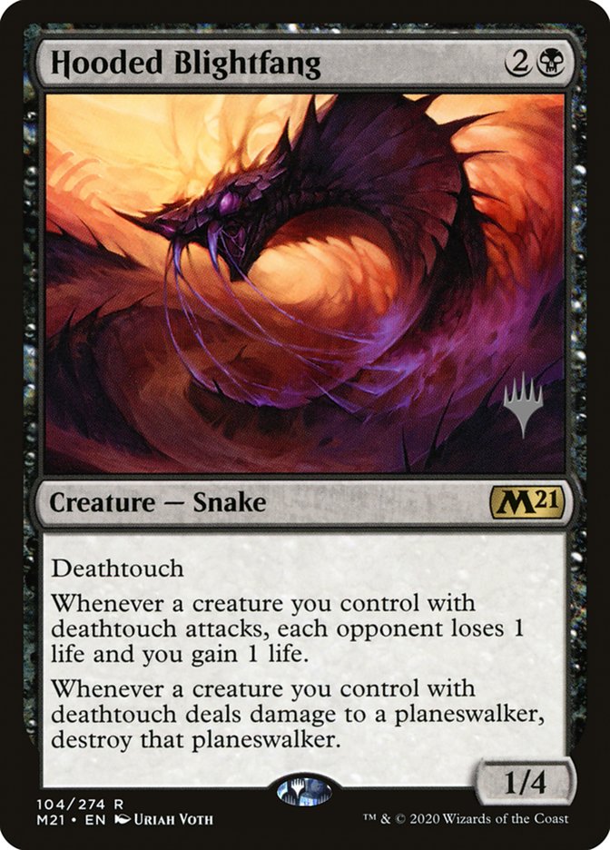 Hooded Blightfang (Promo Pack) [Core Set 2021 Promos] - Destination Retro