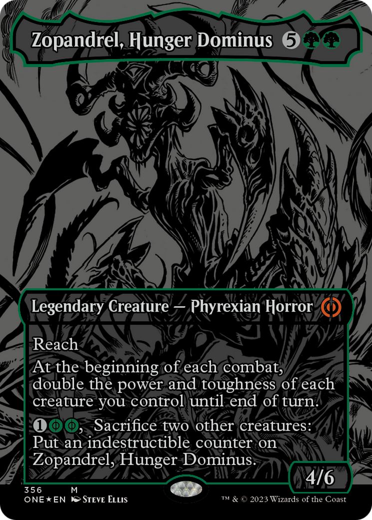 Zopandrel, Hunger Dominus (Oil Slick Raised Foil) [Phyrexia: All Will Be One] - Destination Retro