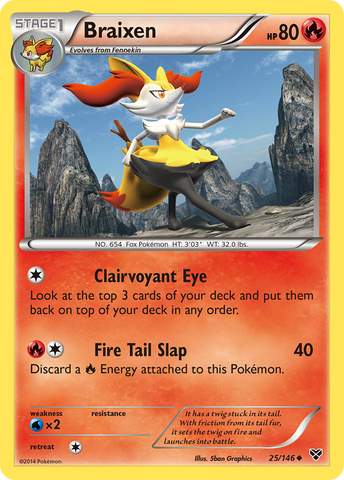Braixen (25/146) [XY: Base Set] - Destination Retro