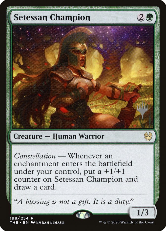 Setessan Champion (Promo Pack) [Theros Beyond Death Promos] - Destination Retro