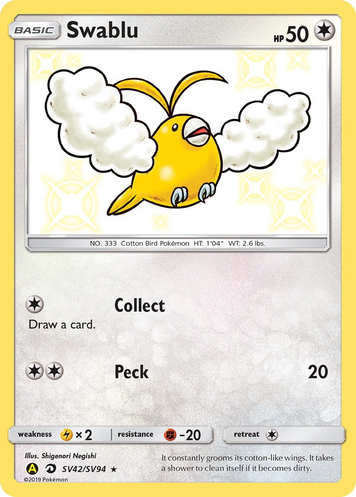 Swablu (SV42/SV94) [Sun & Moon: Hidden Fates - Shiny Vault] - Destination Retro