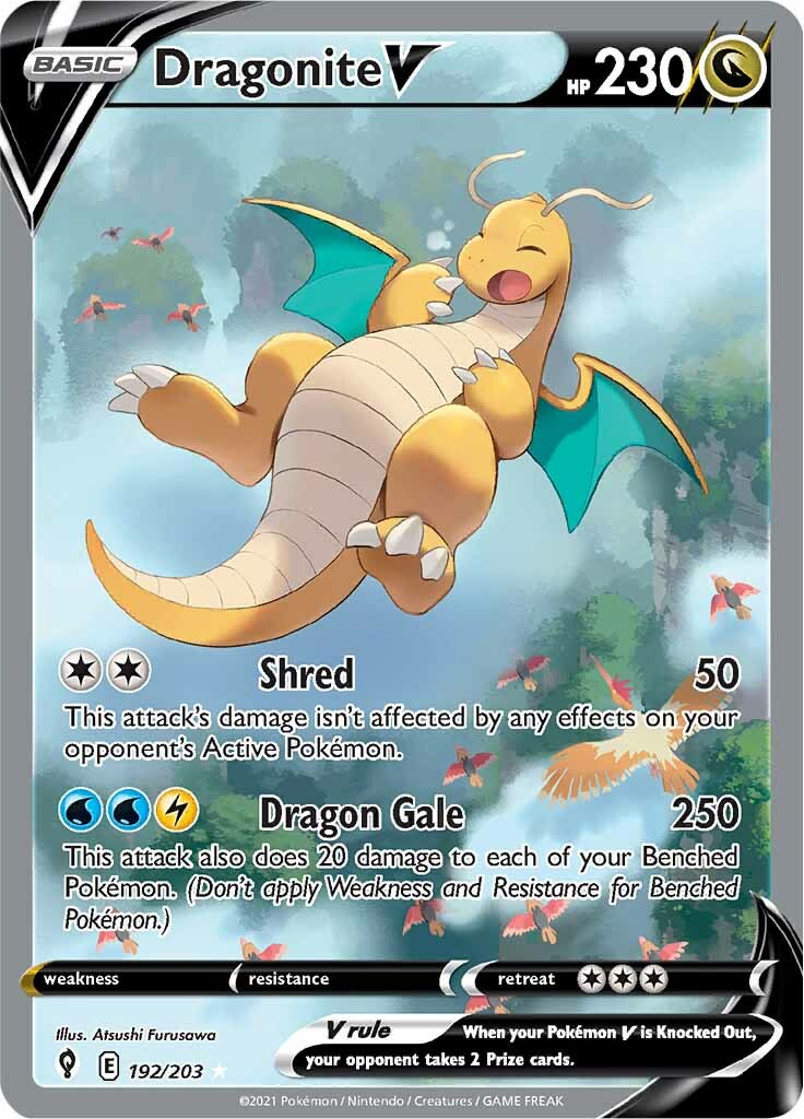 Dragonite V (192/203) [Sword & Shield: Evolving Skies] - Destination Retro