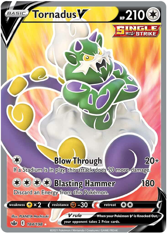 Tornadus V (184/198) [Sword & Shield: Chilling Reign] - Destination Retro