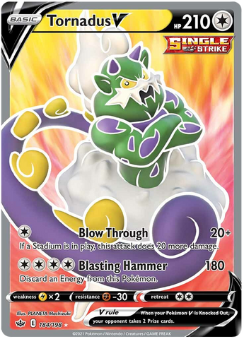 Tornadus V (184/198) [Sword & Shield: Chilling Reign] - Destination Retro