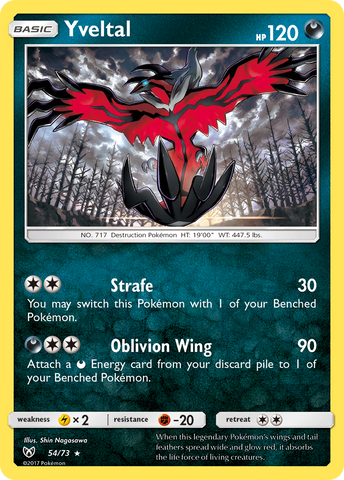 Yveltal (54/73) [Sun & Moon: Shining Legends] - Destination Retro