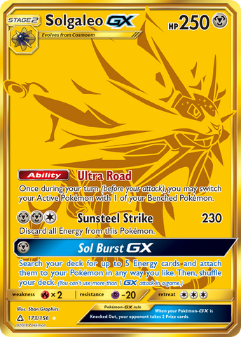 Solgaleo GX (173/156) [Sun & Moon: Ultra Prism] - Destination Retro