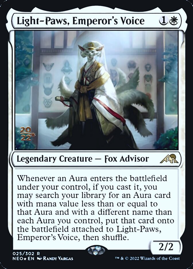 Light-Paws, Emperor's Voice [Kamigawa: Neon Dynasty Prerelease Promos] - Destination Retro