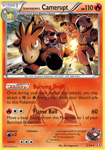 Team Magma's Camerupt (2/34) [XY: Double Crisis] - Destination Retro