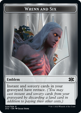 Wrenn and Six Emblem // Monk Double-sided Token [Double Masters 2022 Tokens] - Destination Retro