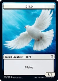 Bird (001) // Soldier Double-sided Token [Kaldheim Commander Tokens] - Destination Retro