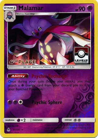 Malamar (51/131) (League Promo 4th Place) [Sun & Moon: Forbidden Light] - Destination Retro