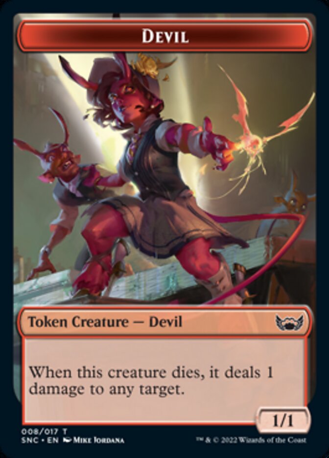Devil // Spirit Double-sided Token [Streets of New Capenna Tokens] - Destination Retro