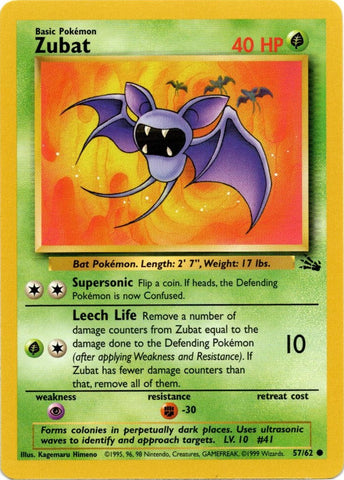 Zubat (57/62) [Fossil Unlimited] - Destination Retro