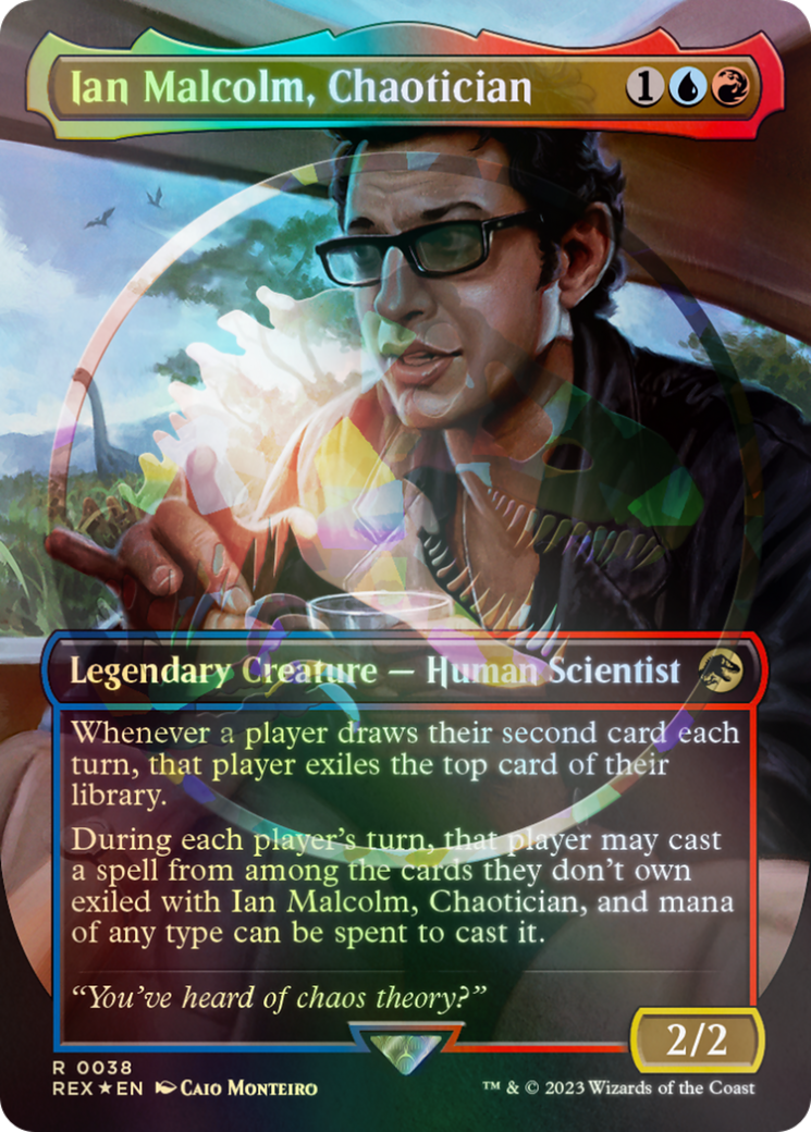 Ian Malcolm, Chaotician Emblem (Borderless) [Jurassic World Collection Tokens] - Destination Retro