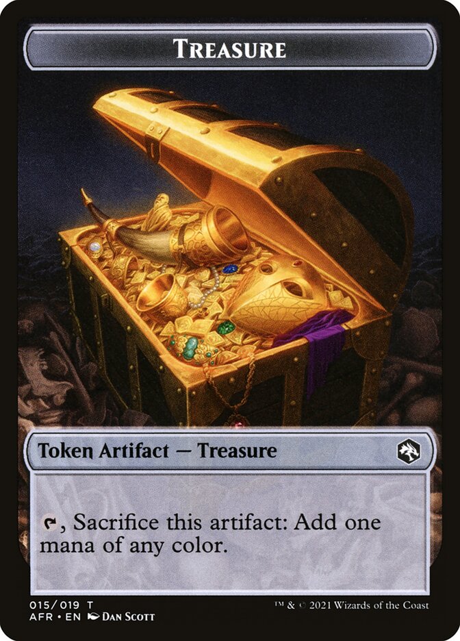 Wolf (013) // Treasure (015) Double-sided Token [Challenger Decks 2022 Tokens] - Destination Retro