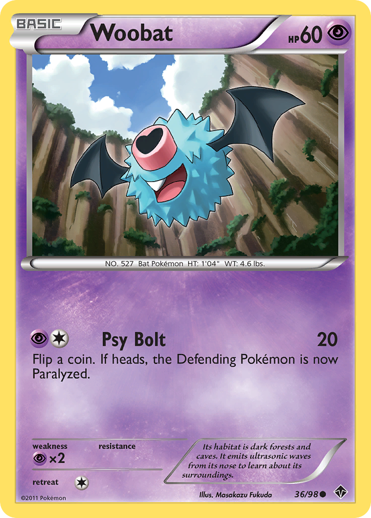 Woobat (36/98) [Black & White: Emerging Powers] - Destination Retro