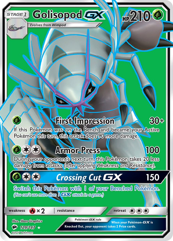 Golisopod GX (129/147) [Sun & Moon: Burning Shadows] - Destination Retro