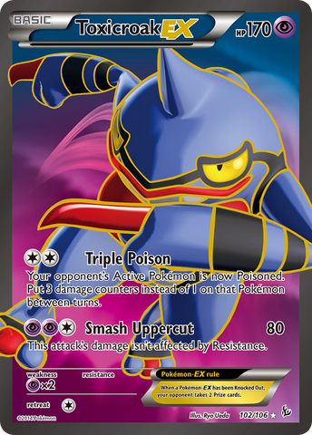 Toxicroak EX (102/106) [XY: Flashfire] - Destination Retro