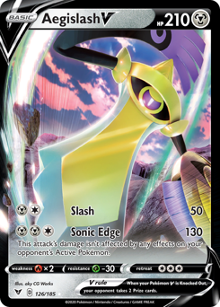 Aegislash V (126) [Sword & Shield: Vivid Voltage] - Destination Retro