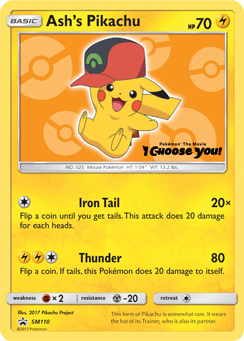 Ash's Pikachu (SM110) [Sun & Moon: Black Star Promos] - Destination Retro