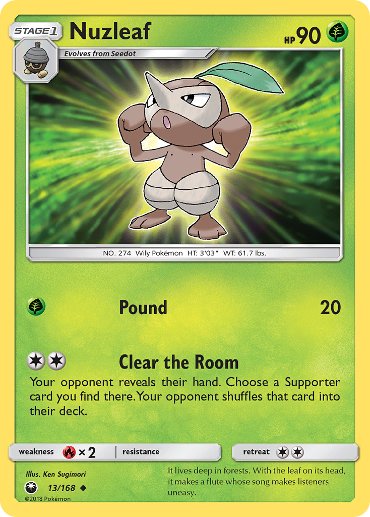 Nuzleaf (13/168) [Sun & Moon: Celestial Storm] - Destination Retro