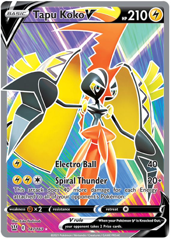 Tapu Koko V (147/163) [Sword & Shield: Battle Styles] - Destination Retro