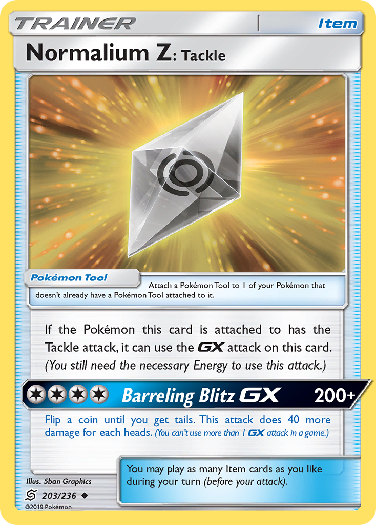 Normalium Z: Tackle (203/236) [Sun & Moon: Unified Minds] - Destination Retro