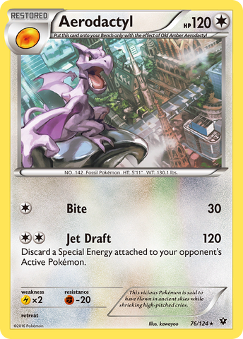 Aerodactyl (76/124) [XY: Fates Collide] - Destination Retro