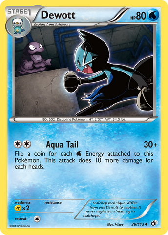 Dewott (38/113) [Black & White: Legendary Treasures] - Destination Retro