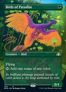 Birds of Paradise (Borderless Alternate Art) [Dominaria Remastered] - Destination Retro