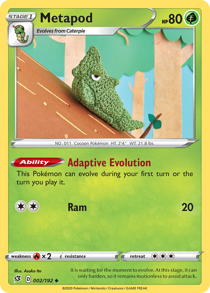 Metapod (2/192) [Sword & Shield: Rebel Clash] - Destination Retro