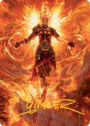 Chandra, Hope's Beacon Art Card (Gold-Stamped Signature) [March of the Machine Art Series] - Destination Retro