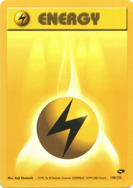 Lightning Energy (130/132) [Gym Challenge Unlimited] - Destination Retro