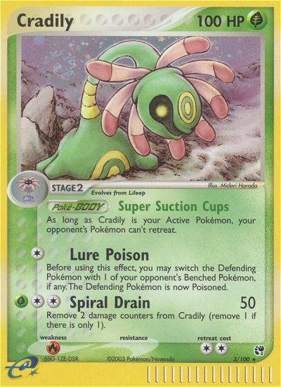 Cradily (3/100) [EX: Sandstorm] - Destination Retro
