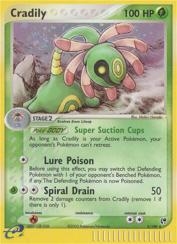 Cradily (3/100) [EX: Sandstorm] - Destination Retro