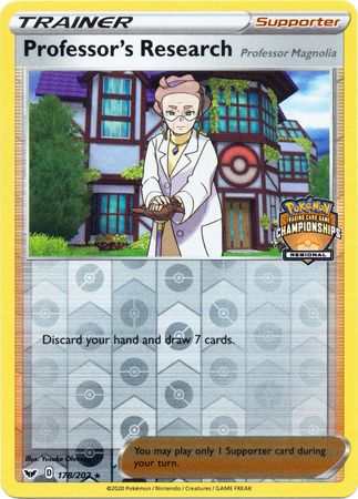 Professor's Research (178/202) (Regional Championship Promo) [Sword & Shield: Base Set] - Destination Retro