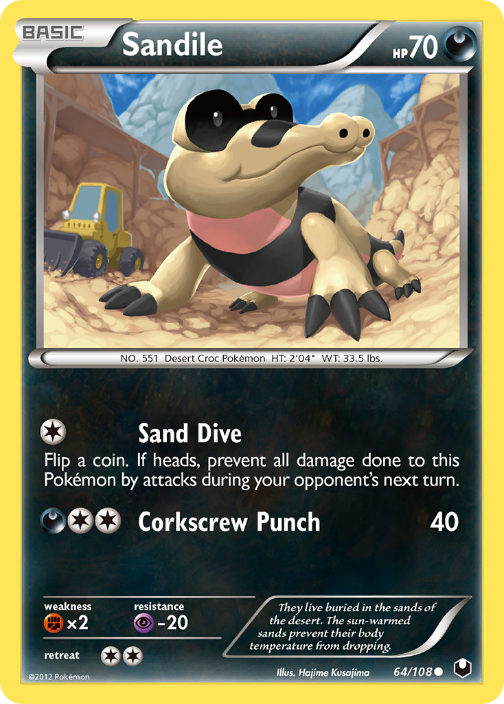 Sandile (64/108) [Black & White: Dark Explorers] - Destination Retro