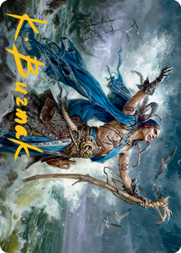 Lier, Disciple of the Drowned Art Card (Gold-Stamped Signature) [Innistrad: Midnight Hunt Art Series] - Destination Retro