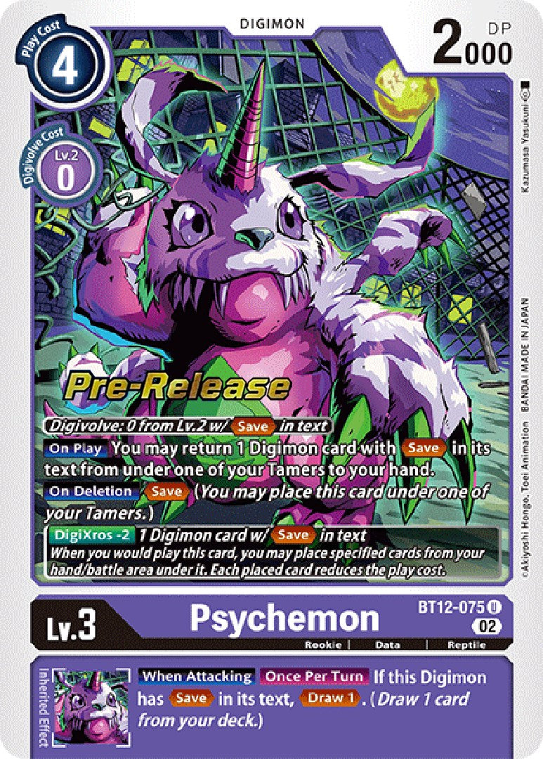 Psychemon [BT12-075] [Across Time Pre-Release Cards] - Destination Retro