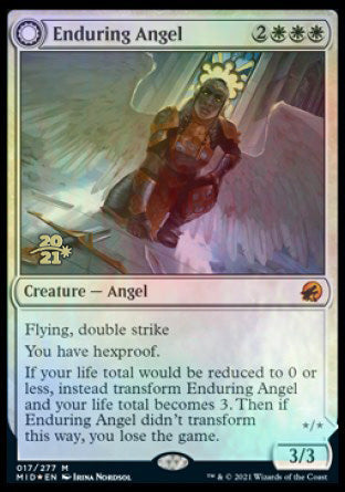 Enduring Angel // Angelic Enforcer [Innistrad: Midnight Hunt Prerelease Promos] - Destination Retro
