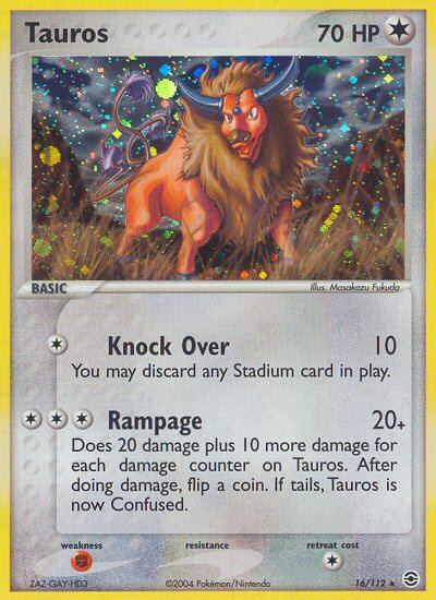 Tauros (16/112) [EX: FireRed & LeafGreen] - Destination Retro